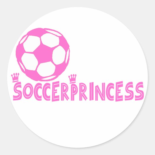 Soccer Princess 2 side Ronde Sticker (Voorkant)