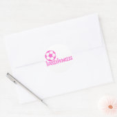 Soccer Princess 2 side Ronde Sticker (Envelop)