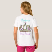 Soccer Princess Girl's T-shirt (Achterkant volledig)