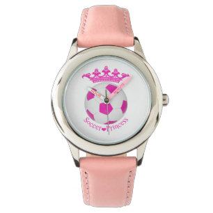 Soccer Princess, roze Voetbal Horloge