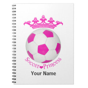 Soccer Princess, roze Voetbal Notitieboek