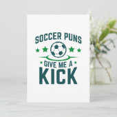 Soccer Puns geeft me een gril Bedankkaart (Staand voorkant)