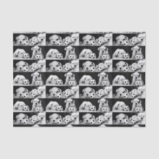 "Soccer Puppies" English Bulldog Collage Tissuepapier