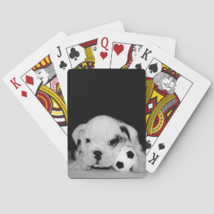 "Soccer Puppy" English Bulldog Photography Speelkaarten