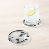 "Soccer Puppy" English Bulldog Zandsteen Onderzetter (Zijkant)