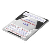 Soccer Red Blue Party voor Snoepjes Notitieblok (Linkerzijde)