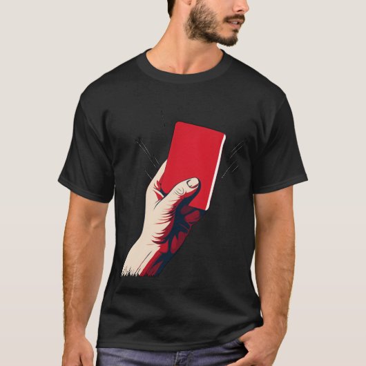 Soccer Red Card girl T-shirt (Voorkant)