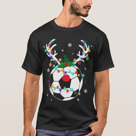Soccer Reindeer Xmas - kerstkleding T-shirt (Voorkant)