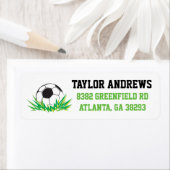 Soccer Return-adreslabels Etiket (Insitu)