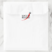 Soccer Rocks Ronde Sticker (Tas)
