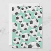 Soccer Rookie 1e verjaardag uitnodiging (Achterkant)