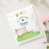 Soccer Rookie “It’s Game Time” First Birthday Bedankzakje (Gezegeld)