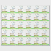 Soccer Rookie “It’s Game Time” First Birthday Cadeaupapier (Vlak)