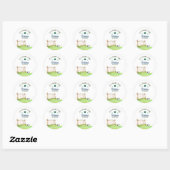 Soccer Rookie “It’s Game Time” First Birthday Ronde Sticker (Vel)