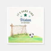 Soccer Rookie “It’s Game Time” First Birthday Servet (Voorkant)