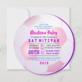 SOCCER ROUND GIRLS Bat Mitzvah Uitnodiging (Voorkant)