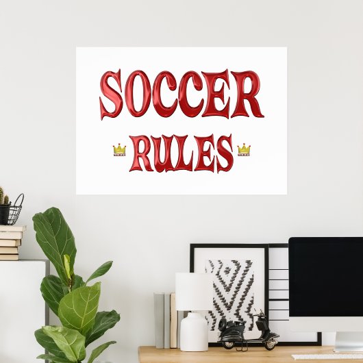 Soccer Rules Poster (Thuiskantoor)