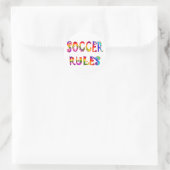 Soccer Rules Ronde Sticker (Tas)