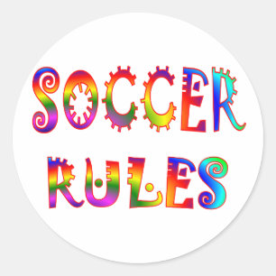 Soccer Rules Ronde Sticker