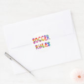 Soccer Rules Ronde Sticker (Envelop)