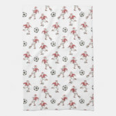 Soccer Santa Christmas Theedoek (Verticaal)