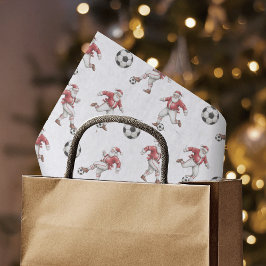 Soccer Santa Christmas Tissuepapier