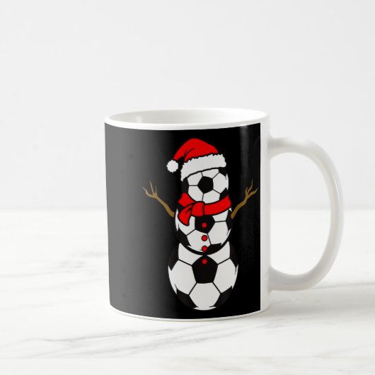 Soccer Santa Hat Snowman Xmas Funny Soccer Lover C Koffiemok (Rechts)