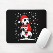 Soccer Santa Hat Snowman Xmas Funny Soccer Lover C Muismat (Met muis)