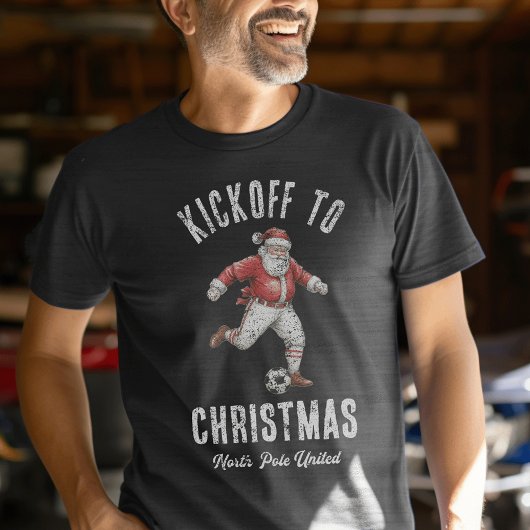 Soccer Santa “Kickoff to Christmas” Holiday Tri-Blend Shirt