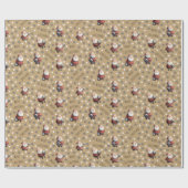 Soccer Santa on Ginger Ale Brown Cadeaupapier (Vlak)