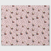 Soccer Santa on Light Pink Cadeaupapier (Vlak)