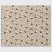 Soccer Santa on Light Tan Cadeaupapier (Vlak)