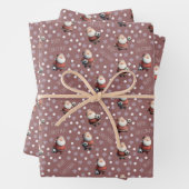 Soccer Santa on Rose Taupe Inpakpapier Vel (In situ)