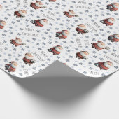 Soccer Santa on White Cadeaupapier (Hoek)