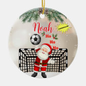 Soccer Santa Ornament Sport Ornament (Voorkant)