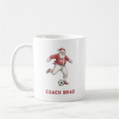 Soccer Santa Personalized Christmas Koffiemok (Links)