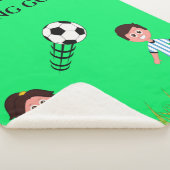 SOCCER " SCORING GOALS " BLANKET VOOR KINDEREN! SHERPA DEKEN (3/4)