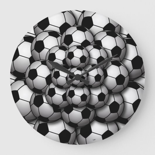Soccer Season Large Clock Grote Klok (Voorkant)