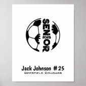 Soccer Senior Night Poster voor handtekeningen (Voorkant)