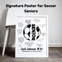 Soccer Senior Night Poster voor handtekeningen