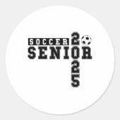 Soccer Senior Night Soccer Senior 2025 Afstuderen Ronde Sticker (Voorkant)