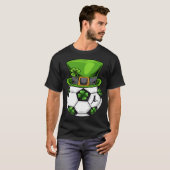 Soccer Shamrock Leprechaun St Patricks Day Boys Ki T-shirt (Voorkant volledig)
