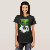 Soccer Shamrock Leprechaun St Patricks Day Boys Ki T-shirt (Voorkant volledig)