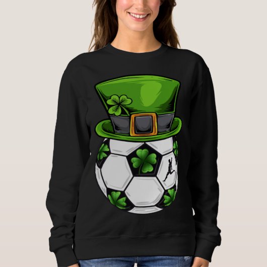 Soccer Shamrock Leprechaun St Patricks Day Boys Ki Trui (Voorkant)