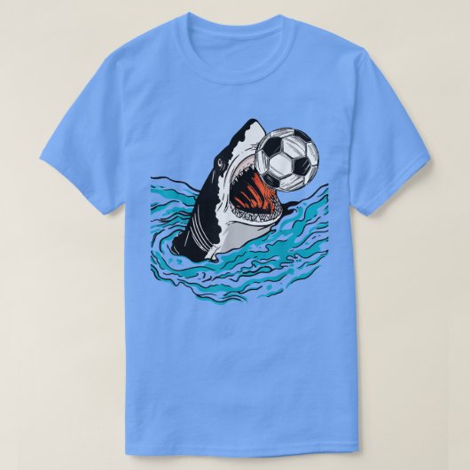 Soccer Shark Palling Ball Cool Animal Sports Lover T-shirt (Design voorkant)