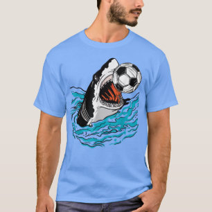 Soccer Shark Palling Ball Cool Animal Sports Lover T-shirt