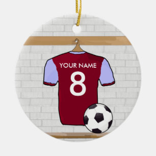 Soccer Shirt (claret) Star Ornament
