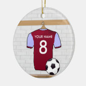  Soccer Shirt (claret) Star Ornament (Links)