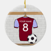  Soccer Shirt (claret) Star Ornament (Achterkant)