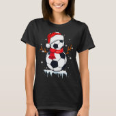 Soccer Snowman Apparel, Funny Santa Christmas Men  T-shirt (Voorkant)